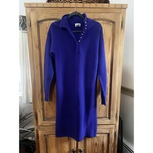 Vintage Darian Royal Purple Lambswool Sweater dress Size L